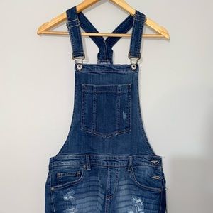 NTW Women’s Bluenotes Shorttall Overalls Size Medium